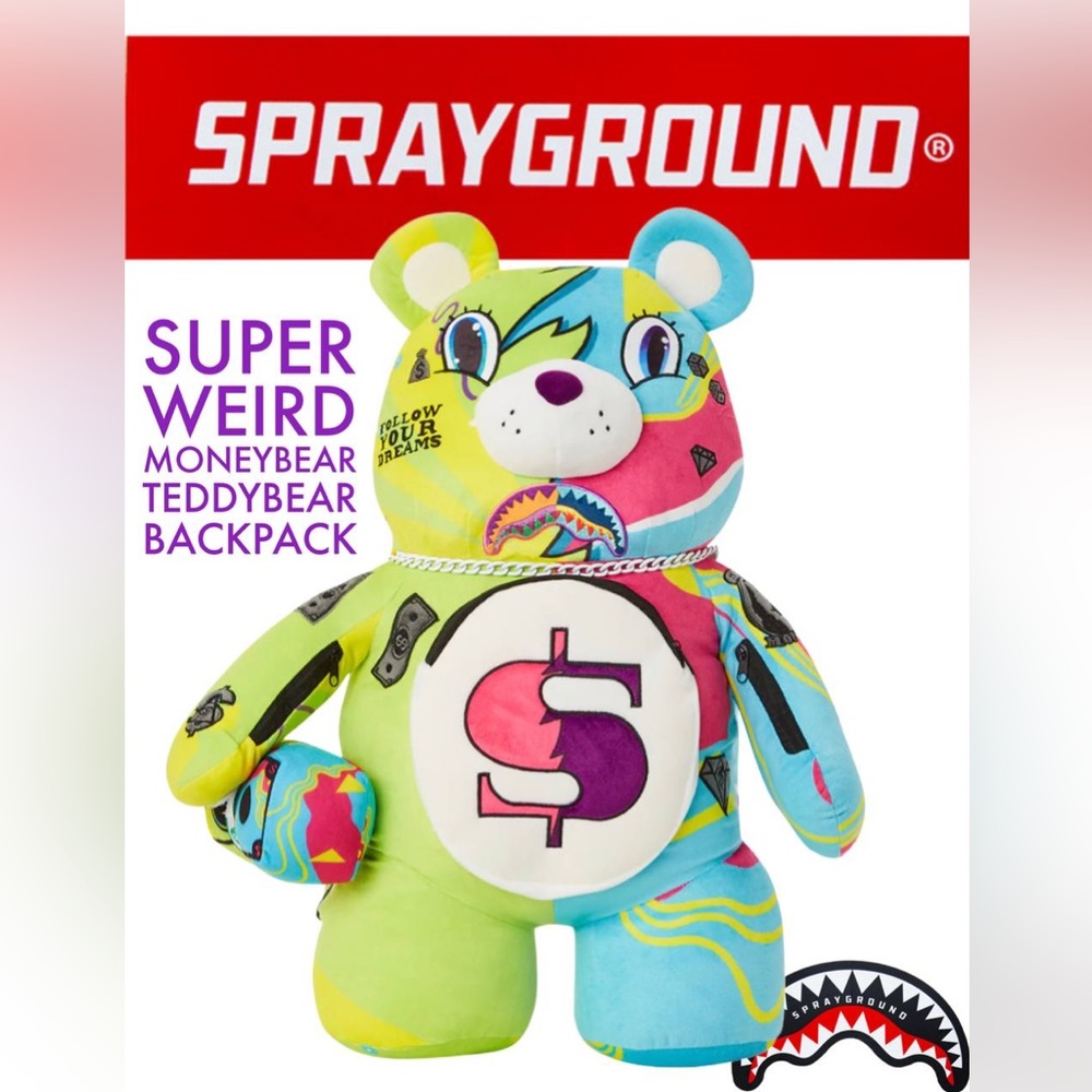SUPER WEIRD MONEYBEAR TEDDYBEAR BACKPACK